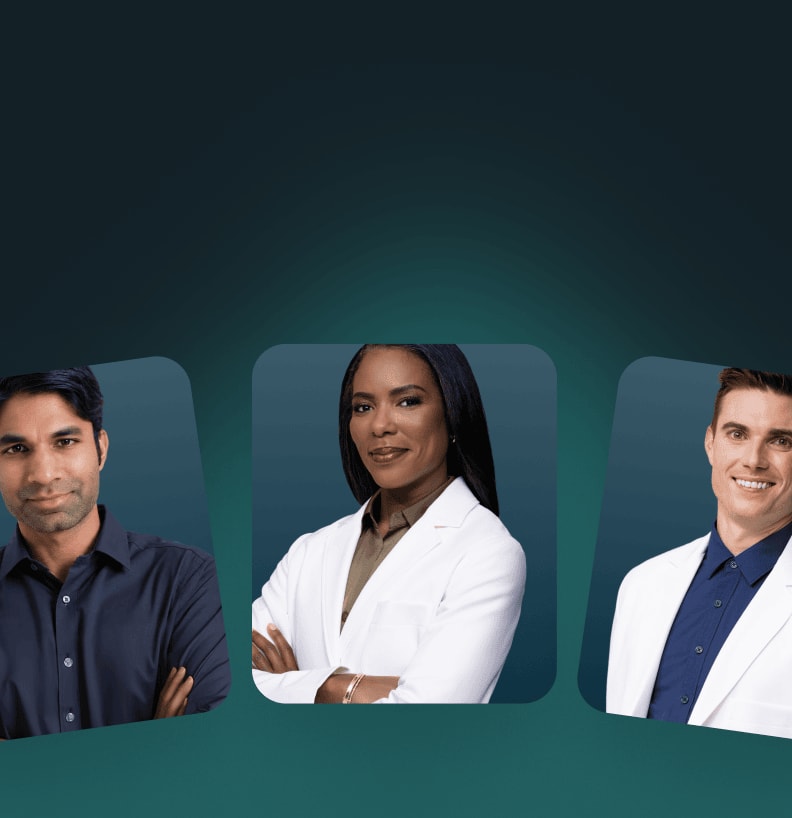 Portraits of licensed healthcare providers