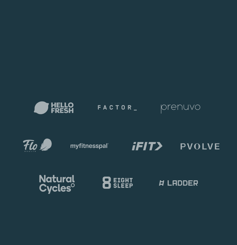 Logos of popular health brands