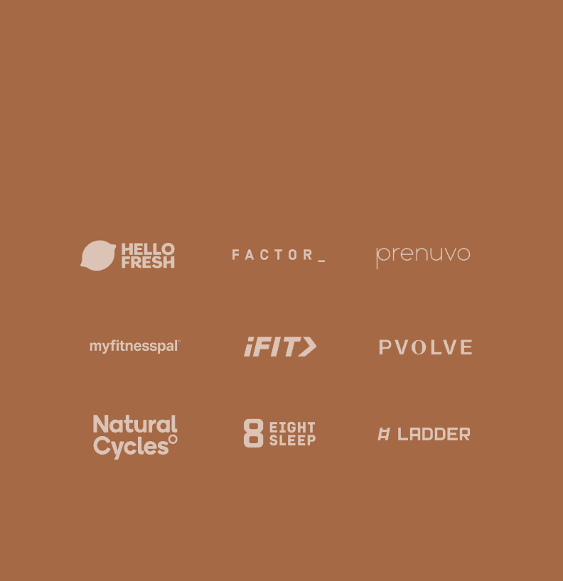 Logos of popular health brands