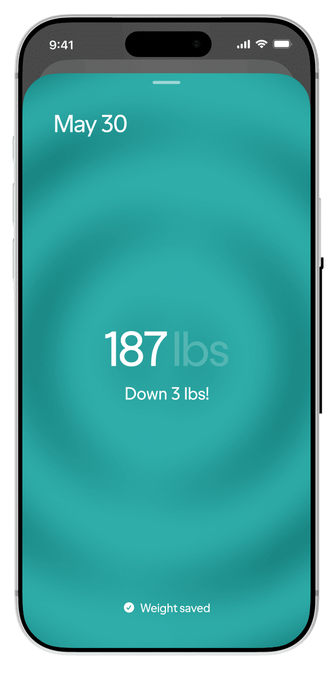 Hers app weight logging screen