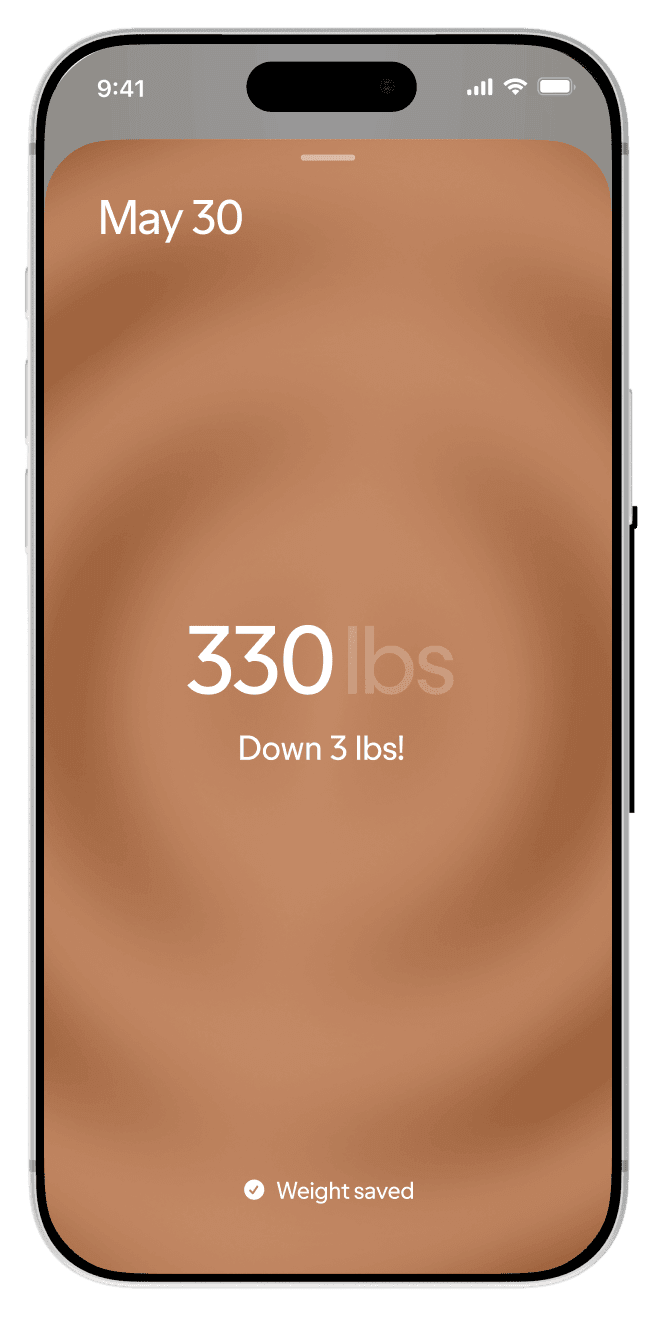 Hims app weight logging screen
