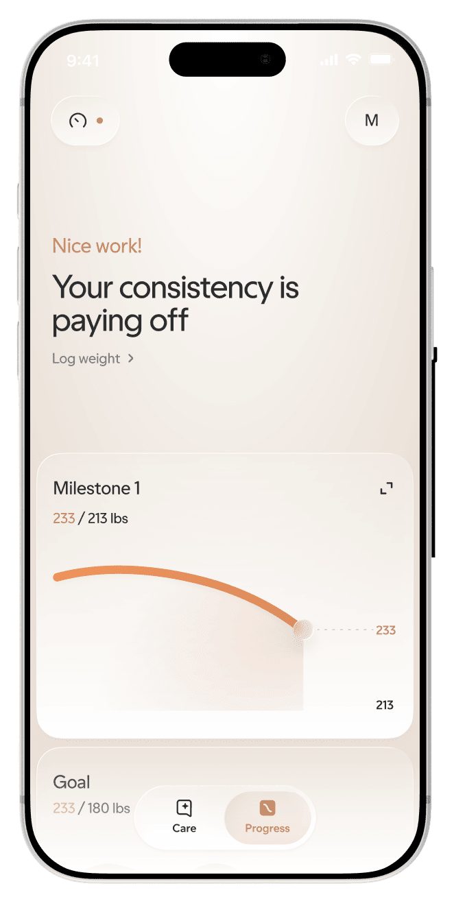 Hims app progress tracking screen
